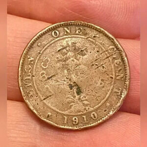 🪙Ceylon 1 cent  coin 🪙 (1910) for your collection 🪙